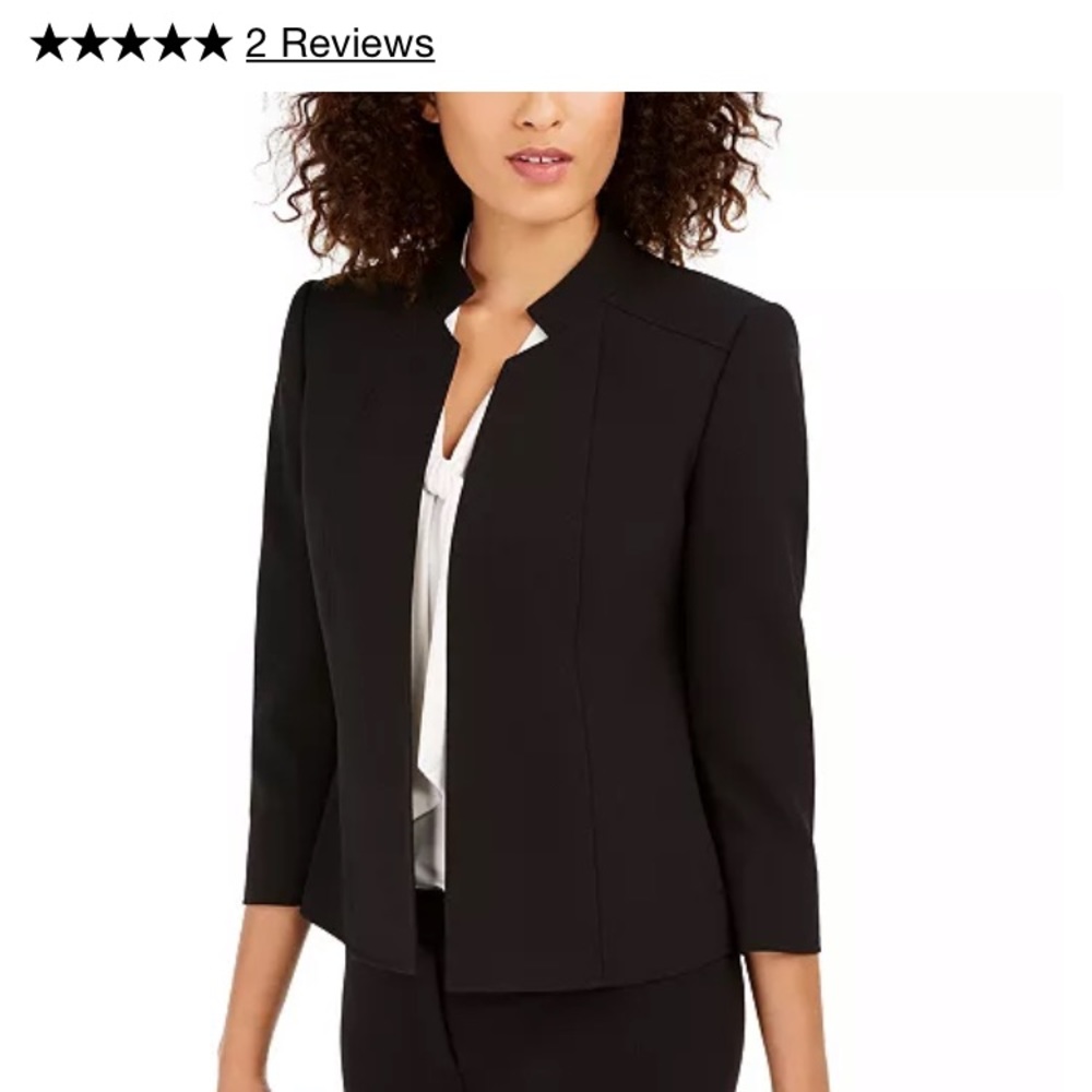 Anne Klein star-Collar Open-Front Blazer size 4